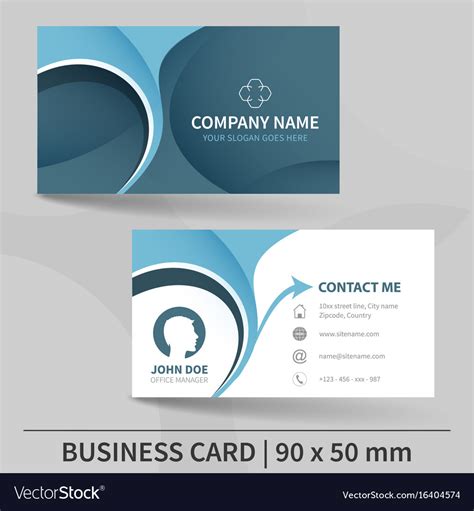 Blue Creative Business Card Template Royalty Free Vector