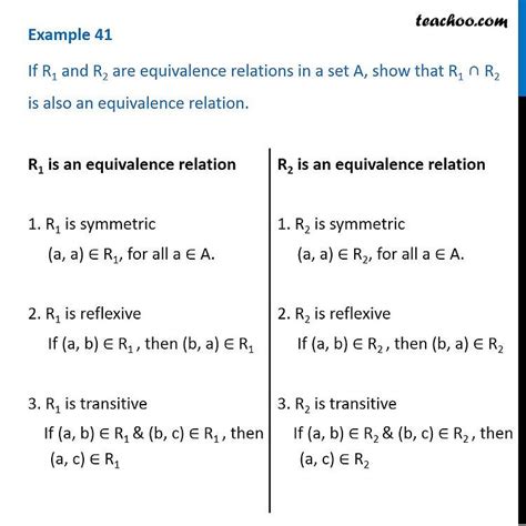 Example If R R Are Equivalence Relations In Set A