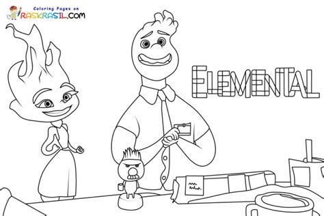 Dibujos De Disney Pixar Elemental Para Colorear Para Colorear Pintar E