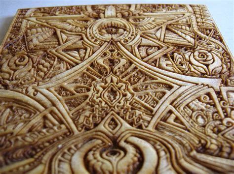 Laser Creative 3d Laser Engraved Art Print In Wood For Laura Borealisis