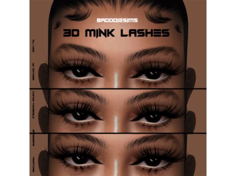 The Sims 4 3d Mink Lashes L1 By Badddiesims Best Sims Mods