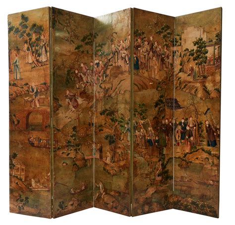 18th Century Chinese Wallpaper Screen From Castle Fraser Furniture