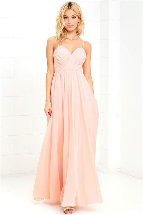 Peach Dress Maxi Dress Long Gown 8800