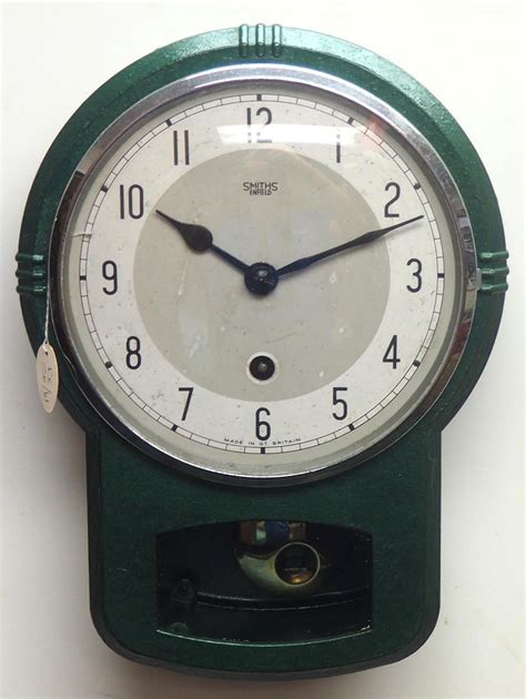 English Smiths Enfield Drop Dial Wall Clock Smiths Kitchen Clock