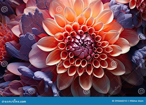 Macro Closeup of Fractal Flower, Digital Artwork for Creative Graphic