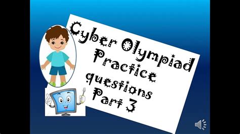 Computer Olympiad 2019 Computer Related Questions And Answers Youtube