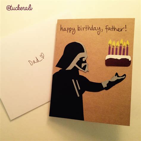But don't sweat it—there are plenty of things you can write that will add to the joy of the occasion. Today in Ali does crafts... Darth Vader birthday card for ...