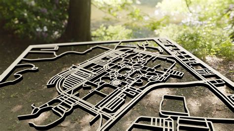 Suny Farmingdale 3d Wooden Laser Cut Campus Map Unique T Etsy