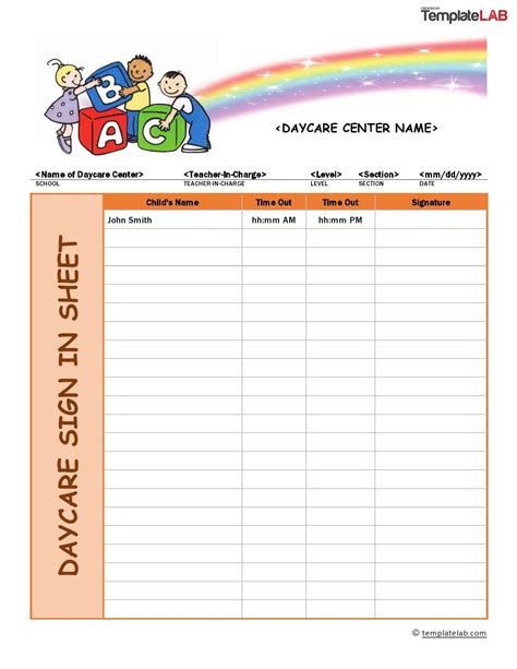 Daycare Sign In And Out Sheet Pdf This Is Easy To Do With The Right Soft