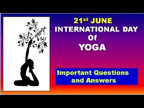 Yoga Quiz International Yoga Day Questions The Creator Development