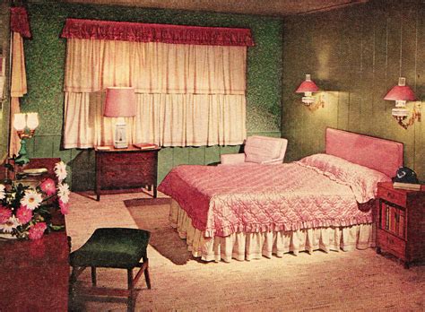 Glamorous Pink Mid Century Bedroom 1953 Retro Bedrooms Bedroom