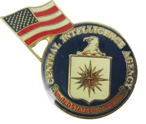 Central Intelligence Agency With Us Flag Cia Lapel Pin The Pin People