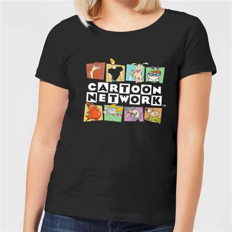 Cartoon Network Logo Characters Womens T Shirt Black Iwoot Uk