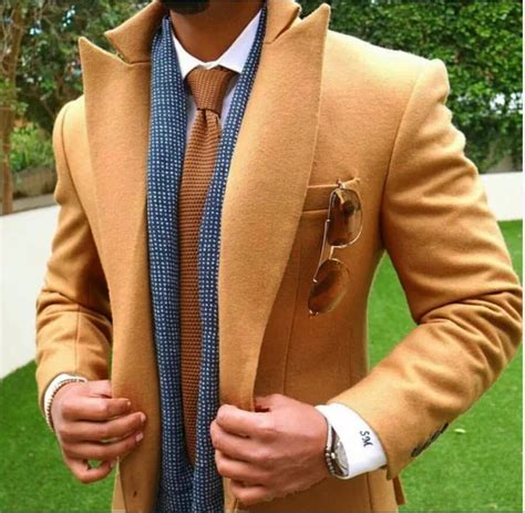 2018 Latest Coat Pants Designs Tan Brown Tweed Men Suit Slim Fit Jacket Groom Wedding Suits