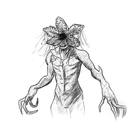 Demogorgon Coloring Page - Scenery Mountains