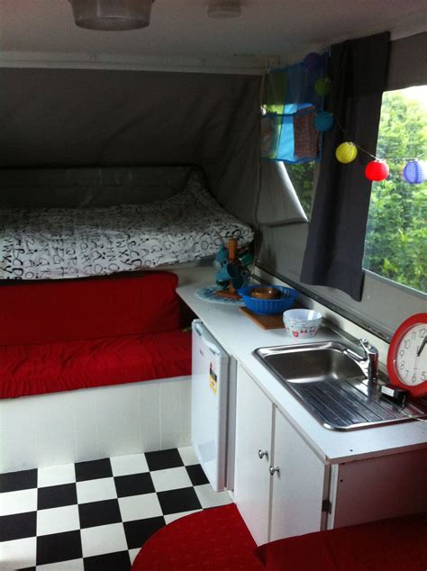 Pop Up Camper Renovation Makeover Ideas Retro Vintage 1975 Sunwagon