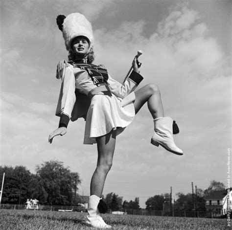 Vintage Photos Of Majorettes In An American High School Circa 1954