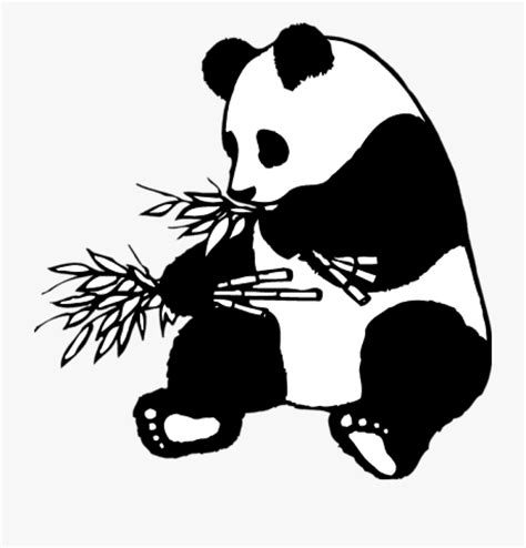 Giant Clipart Panda Bear Clip Art Black And White Panda Transparent