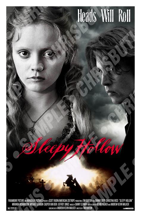 Rolled Double Sided Sleepy Hollow Original Movie Poster Promote