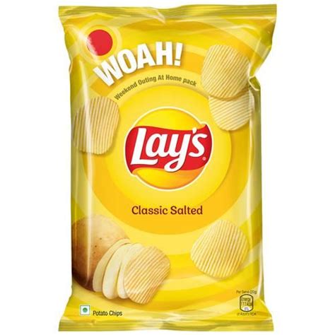 Buy Lays Potato Chips Classic Salted Flavour Crunchy Snacks Online