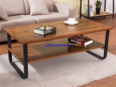 Berbagai macam type meja ruang tamu mulai dari yang berbahan kayu, plastik hingga kaca. Meja Tamu Besi Kayu Jati | Syailendra Mebel Jepara