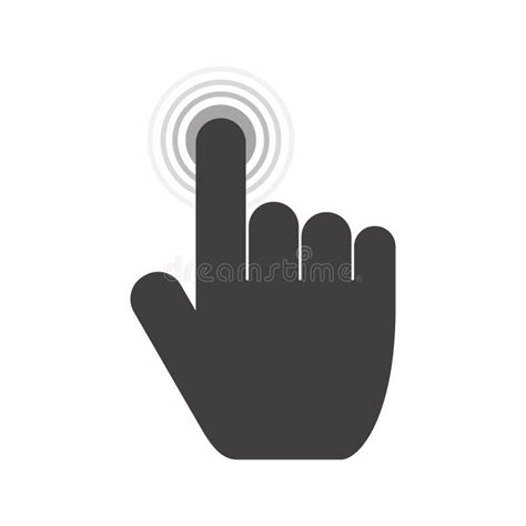 Clicking Hand Icon Tap Or Press Hand Vector Touch Something With