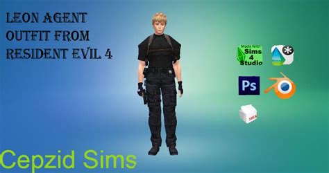 Sims 4 Ccs The Best Leon Agent Outfits From Resident Evil 4 By Cepzid