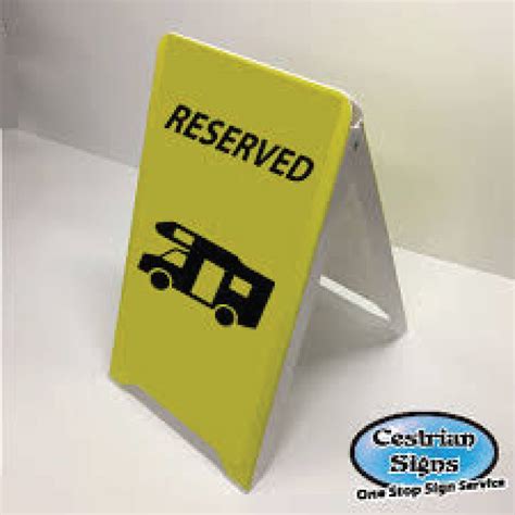 Reserved For Motorhome A Board Sign Cestrian Signs