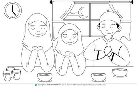 Gambar Mewarna Tema Ramadhan