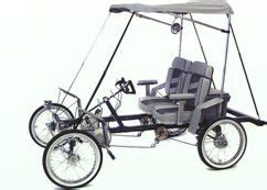 The recumbent design also means less energy is required to obtain. 2-Person, 4-Wheel Cycle Car Series Quadricycle | Rhoades Car