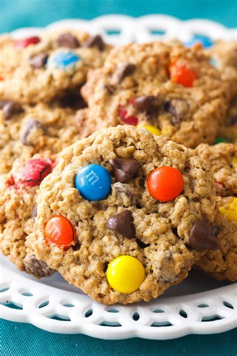 Line cookie sheets with baking paper or nonstick baking mats. Monster Cookies | Recipe | Cookie recipes, Food recipes, Baking recipes