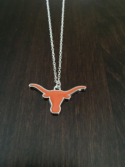 Texas Longhorns Texas Longhorns Necklace Texas Longhorns Etsy