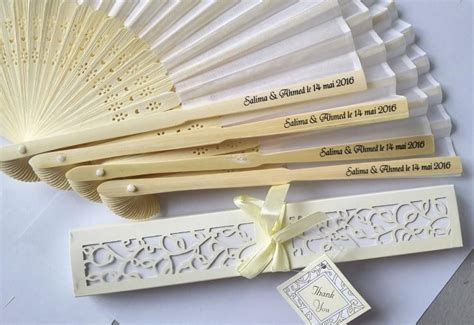100pcs Personalized Silk Fold Hand Fan Party Favors Wedding Bridal Baby