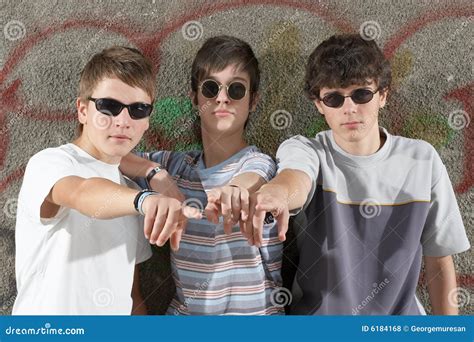 Three Boys Stock Photo Image Of Looking Skin Fashion 6184168