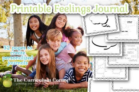 Printable Feelings Journal The Curriculum Corner 123