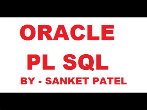 Part Oracle Procedures Oracle Pl Sql Training Fast Track Series Youtube