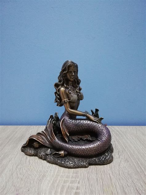 Mermaid Statue Cm In Home Decor Sexy Mermaid Etsy