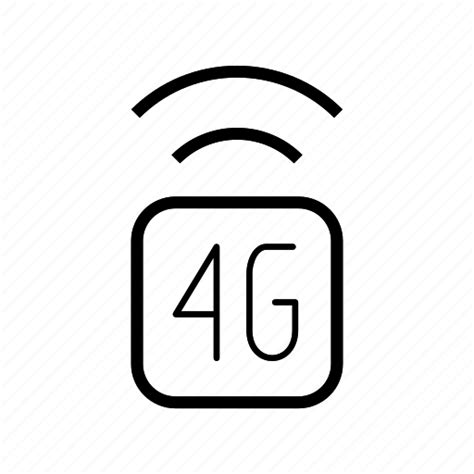 4g Connection Fourth Generation Internet Wireless Icon