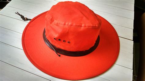 Mcalister Waxed Cotton Orange Hunting Hat Made In Usa Xl For Other