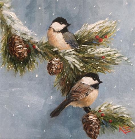 Krista Eaton 12 X 12 X 1 5 Oil On Canvas Winter Wonderland