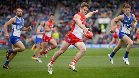 The two teams with 18 players each compete against each other. AFL Round 22 photos: North Melbourne v Sydney, Richmond v ...