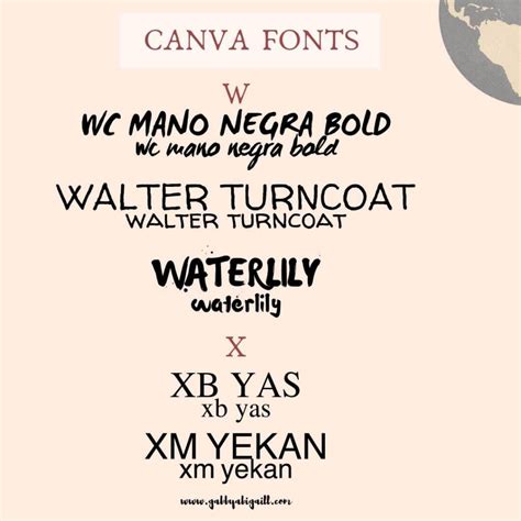 List Of Cool Fonts To Use On Canva For Logo Design Typography Art Ideas