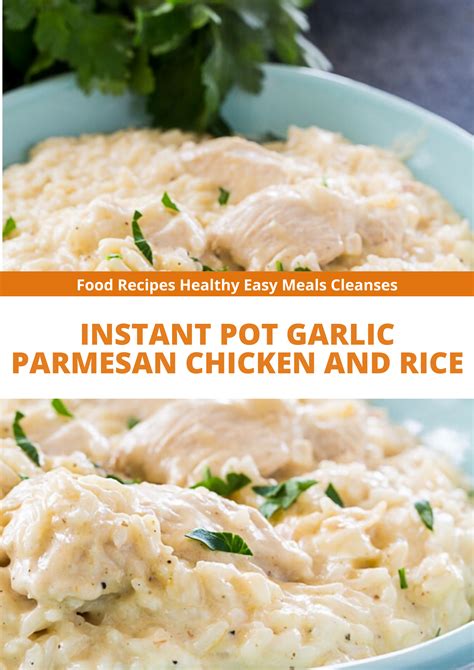 Heat the instant pot using the saute function. Instant Pot Garlic Parmesan Chicken and Rice in 2020 ...