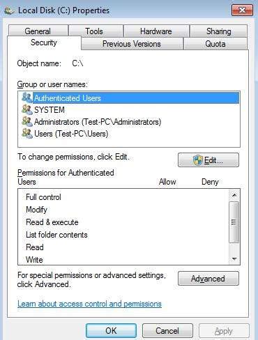 How To Add Or Remove Security Tab From Files And Folder Properties In