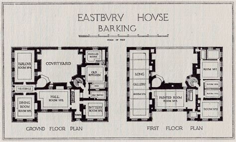 Eastbury House Barking Essex 1935 House Plan Country House Floor