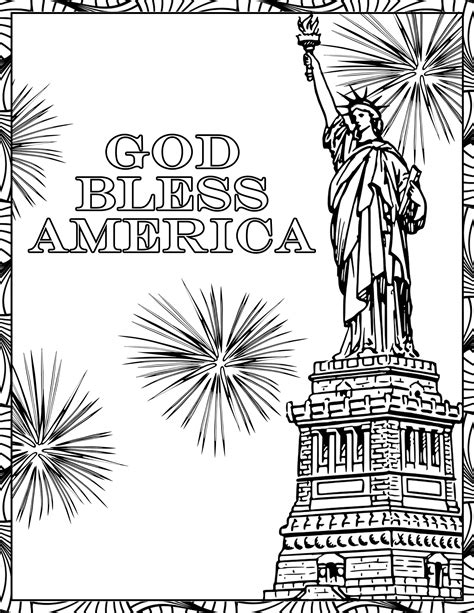 God Bless America Coloring Pages