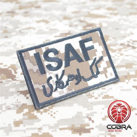 Military Embroidery Isaf Patch Digital Camo Sand With Velcro Airsoft
