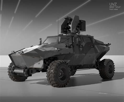 Mrapvolk Front Eugene Shushliamin Futuristic Cars Military