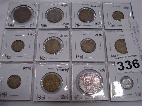 12 International Coins Some Silver 1964 1986