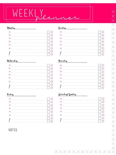 weekly planner free printable, weekly planner free ...